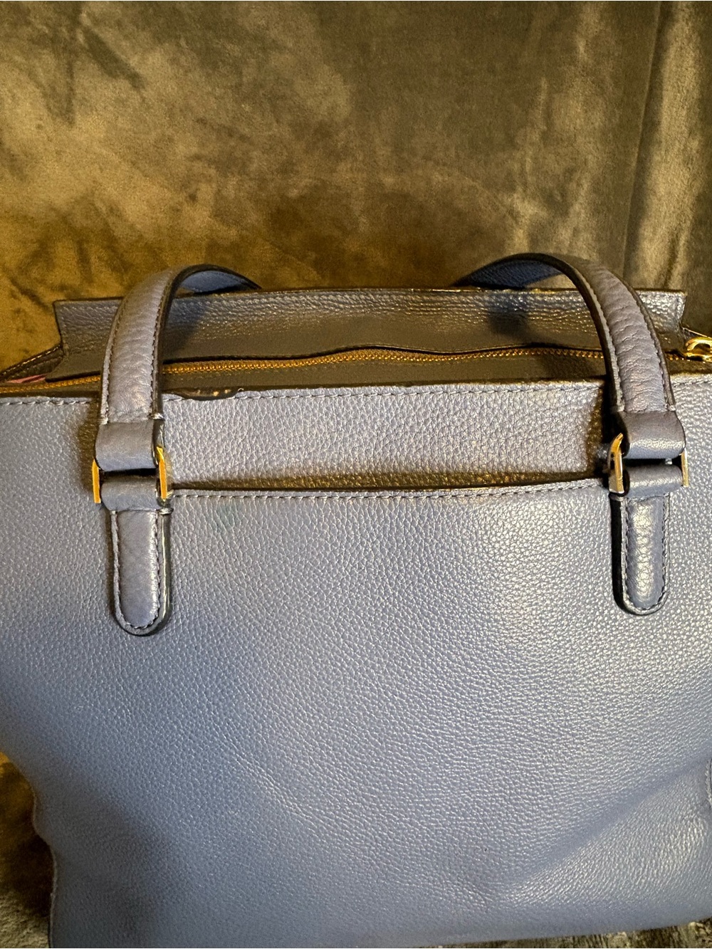 Kate Spade Navy Blue  Leather Tote - Picture 8 of 12